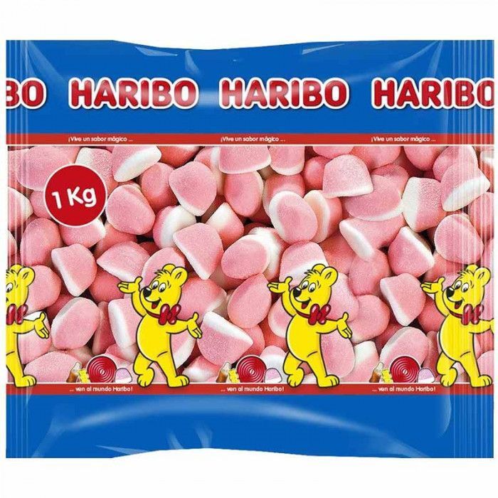 Gominolas Haribo Besitos Nata-Fresa 1 Kg