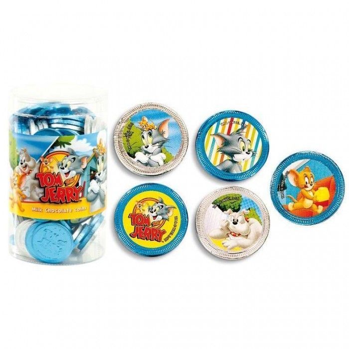 Monedas de Chocolate Tom y Jerry 106 Unidades