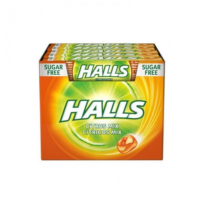 Caramelos Halls Sabores Cítricos con Vitamina C 20 Uds.