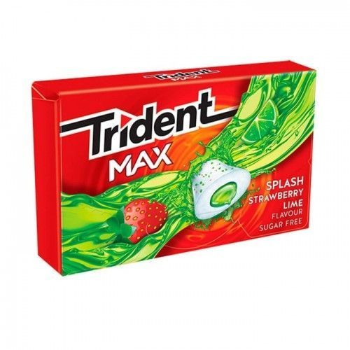 Chicles Trident Grajea Max Splash Fresa-Lima 16 Ud