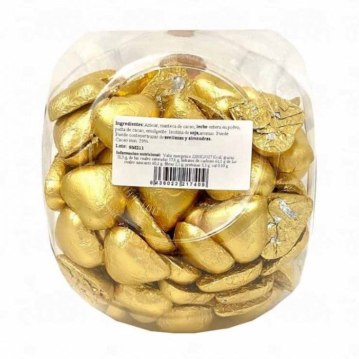 Bombón corazones Chocolate Oro Cfv