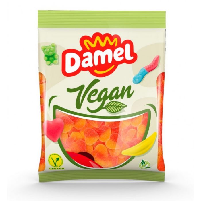 Gominolas Veganas Corazón Melocotón Damel 1 Kg